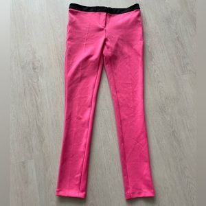 River Island	Hot Pink Black Contrast Waistband Cigarette Slim Fit Pants